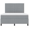 vidaXL Letto a molle con materasso Grigio chiaro 140 x 200 cm Tessuto