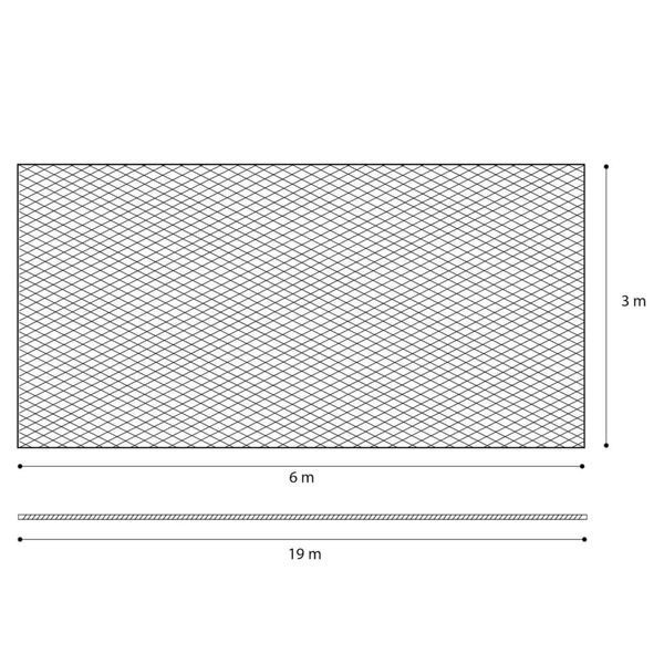FLAMINGO Rete di Sicurezza per Gatti Sekura 6x3 m XXL Nera