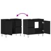 vidaXL Armadio per Lavabo da Bagno Rovere Nero 65 x 33 x 60 cm