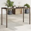 vidaXL Tavolo Giardino con Piano Vetro Marrone 115x54x74 cm Polyrattan
