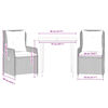 vidaXL Set da Pranzo da Giardino 3 pz con Cuscini Beige in Polyrattan
