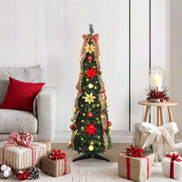 vidaXL Albero di Natale artificiale con 50 LED Verde 120 cm PVC