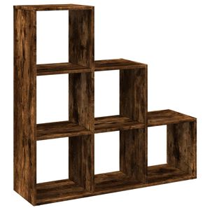 vidaXL Libreria Divisorio 3Ripiani Rovere Fumo 99x29x99cm Truciolato