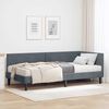 vidaXL Struttura Letto Angolare con Materasso 2 pcs Grigio Velluto