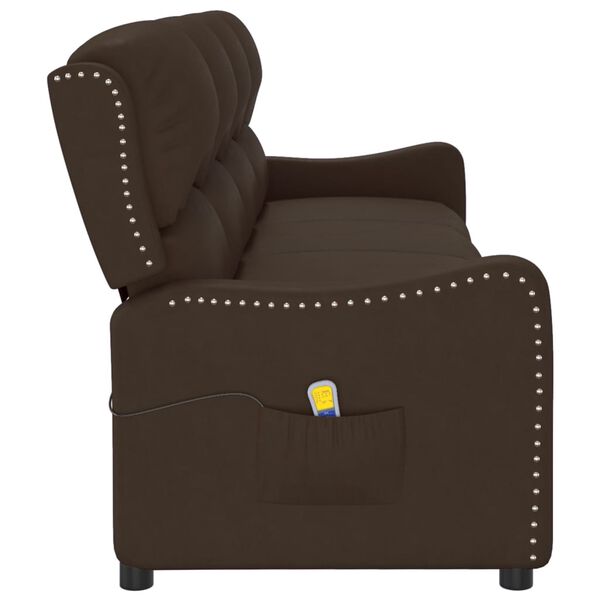 vidaXL Poltrona Massaggiante Reclinabile 4 Posti Marrone in Similpelle