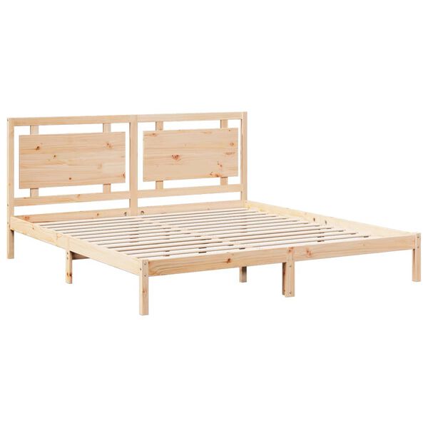 vidaXL Giroletto Extra Lungo senza Materasso 200x210 cm Legno Massello