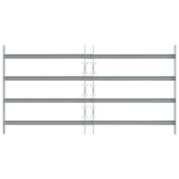 vidaXL Grate per Finestre Regolabili 4 Barre Trasversali 700-1050 mm