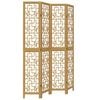 vidaXL Divisorio Ambienti 4 Pannelli Marrone Legno Massello Paulownia