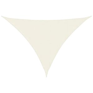 vidaXL Parasole a Vela Oxford Triangolare 3x4x4 m Crema