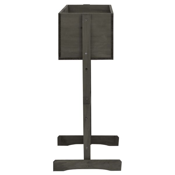 vidaXL Fioriera con Traliccio Grigia 45x30x74 cm in Massello di Abete