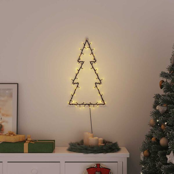 vidaXL Luci di Natale Albero di Natale Silhouette 80 LED Bianco Caldo