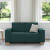 vidaXL Divano a 2 posti Verde scuro 160x78x84 cm in tessuto