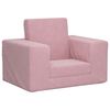 vidaXL Divano per Bambini Rosa in Morbido Peluche