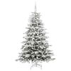 vidaXL Albero di Natale Artificiale con Rami Pieghevoli Bianco 210 cm