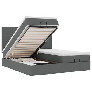 vidaXL Struttura Letto Pouf con Materassi 180x200 cm in Tessuto