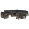 vidaXL Set Divano da Giardino 14 pz Grigio e Grigio Scuro