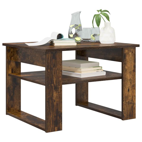 vidaXL Tavolino da salotto Rovere fum&eacute; 64 x 54 x 44 cm