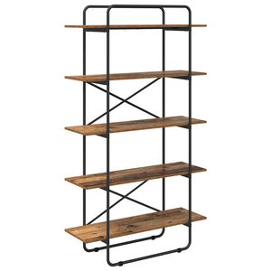 vidaXL Libreria 5 livelli 100 x 35 x 175,5 cm PB Legno di quercia