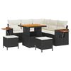 vidaXL Set Divano da Giardino 8 pcs Nero polyrattan