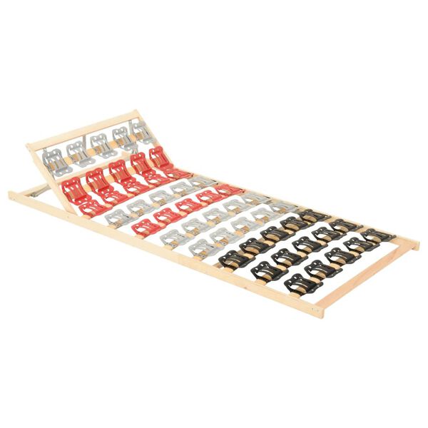 vidaXL Rete a Doghe con 12 Doghe Schienale Regolabile 100x200 cm