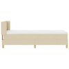 vidaXL Letto a molle con materasso Crema 200 x 80 cm Tessuto
