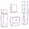 vidaXL Set Mobili da Bagno 4 pz Nero in Legno Multistrato