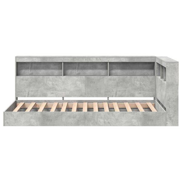 Libreria VidaXL Grigio Cemento - 82,5x30,5x80 Cm, Legno Multistrato, Con 2 Ante