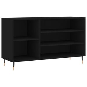 vidaXL Scarpiera Nera 102x36x60 cm in Legno Multistrato