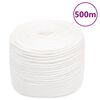 vidaXL Corda per barca Completamente Bianca 8 mm 500 m in Polipropilene