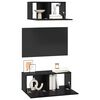 vidaXL Set mobile TV 2 pcs Rovere Nero Legno multistrato