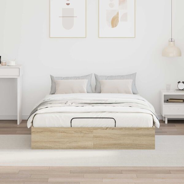 vidaXL Letto ottomano Rovere Sonoma 193 x 140 x 25 cm