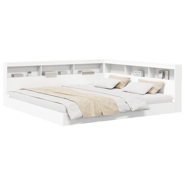 vidaXL Letto Libreria Bianco 180 x 200 cm Legno multistrato