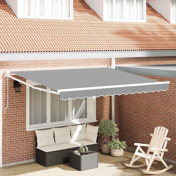 vidaXL Tenda da Sole Bianco 3 x 2,5 m Metallo