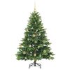 vidaXL Albero di Natale artificiale con 150 LED Verde 150 cm PE e PVC