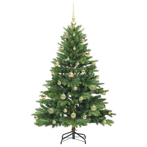 vidaXL Albero di Natale artificiale con 150 LED Verde 150 cm PE e PVC