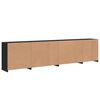 vidaXL Credenza con Luci LED Nera 283x37x67 cm