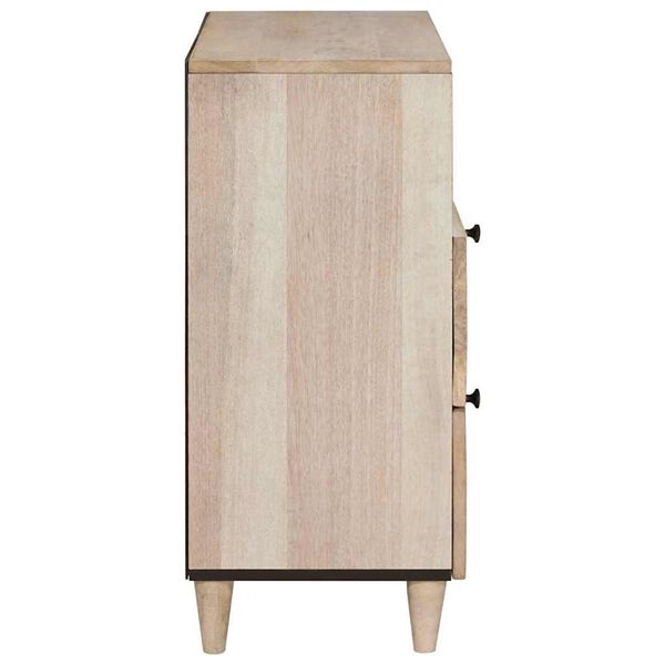 vidaXL Armadio da Notte Beige 50 x 33 x 62 cm Legno massello di acacia