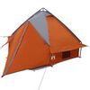 vidaXL Tenda Teepee con tetto Grigio e arancione 490 x 410 x 210 cm