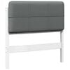 vidaXL Testiera imbottita Bianco e grigio chiaro 75 cm Pino massello