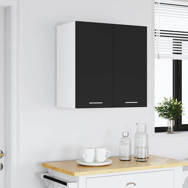 vidaXL Mobile Pensile “Lyon” Nero 60x31x60 cm in Legno Multistrato