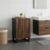 vidaXL Armadio per Lavabo da Bagno con porta Noce 38 x 33,5 x 58 cm
