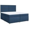 vidaXL Giroletto a Molle con Materasso Blu 200x200 cm in Tessuto