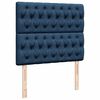 vidaXL Struttura Letto Pouf con Materasso Blu 120x190 cm in Tessuto