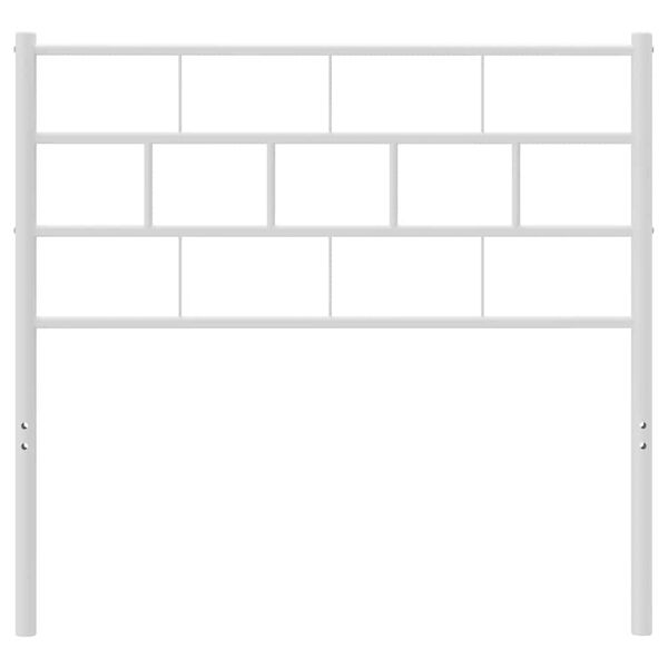 vidaXL Testiera di Ricambio in Metallo Bianco 107 cm