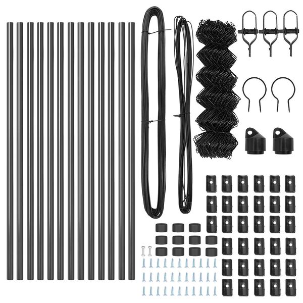 vidaXL Palo della recinzione Grigio 25 x 0,8 m (rete 40 x 40 mm)