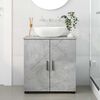 vidaXL Mobile da Bagno con porta Grigio cemento 61 x 35 x 64 cm