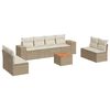 vidaXL Set Divano da Giardino 9 pz con Cuscini Beige in Polyrattan