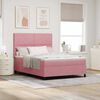 vidaXL Letto a molle con materasso Rosa 140 x 200 cm Tessuto