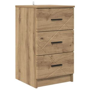 vidaXL Armadio da Notte rovere artigianale 38 x 38 x 66 cm