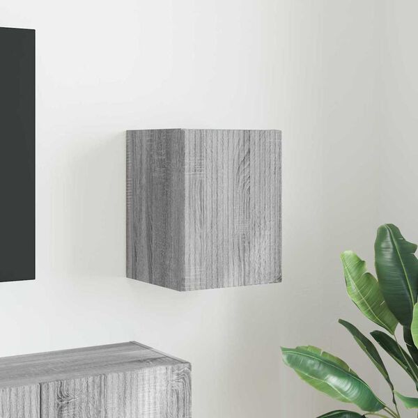 vidaXL Mobile TV da parete Grigio Sonoma 30 x 31 x 40 cm